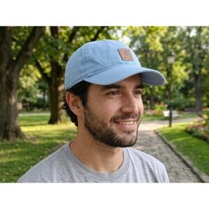 Carhartt Odessa Canvas Cap Mens Blue Glow Adjustable Strapback Hat AH0289 Mint
